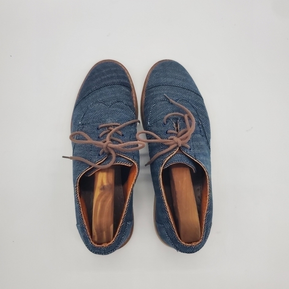 Toms Denim Wingtip Oxfords Men’s Size 8.5M Shoes - Picture 3 of 15